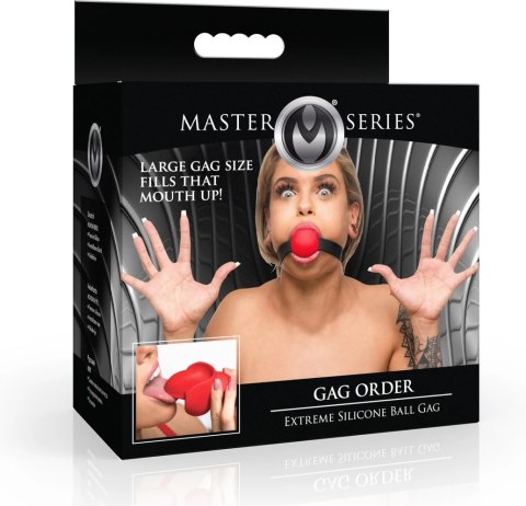 XR Brands Gag Order Extreme silikonowy ochraniacz ust czerwony