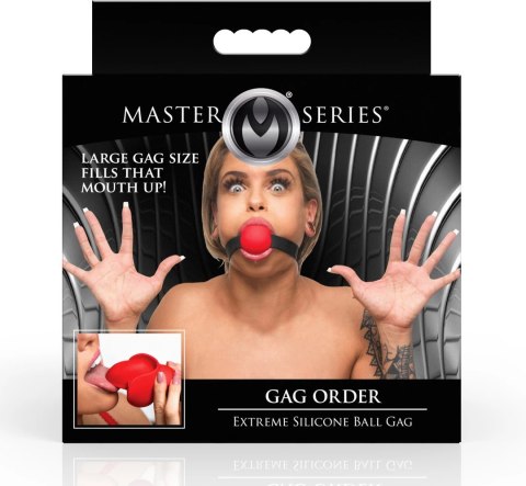 XR Brands Gag Order Extreme silikonowy ochraniacz ust czerwony