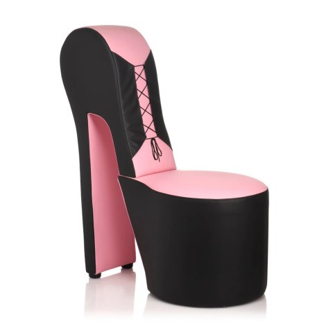 XR Brands Silla Stiletto rożowa - designerski fotel z eko-skory