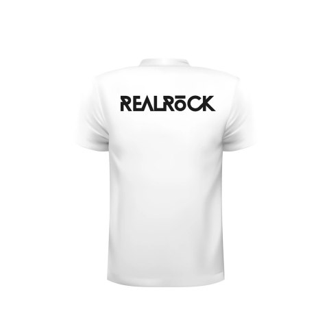 RealRock Koszulka Bawełniana Biała Rozmiar M Logo Firmowe
