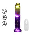 RealRock LED Wibrujący Model Prosty 18 cm Transparentny