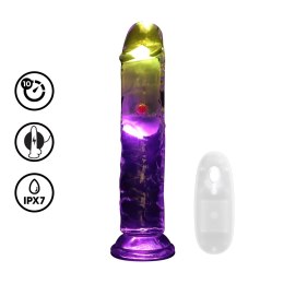 RealRock LED Wibrujący Model Prosty 18 cm Transparentny