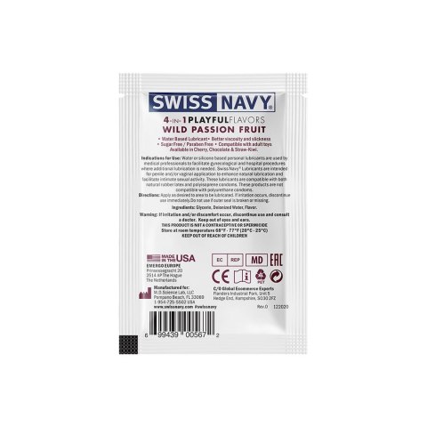 Swiss Navy 4w1 Żel intymny o smaku marakui 5 ml, paraben free