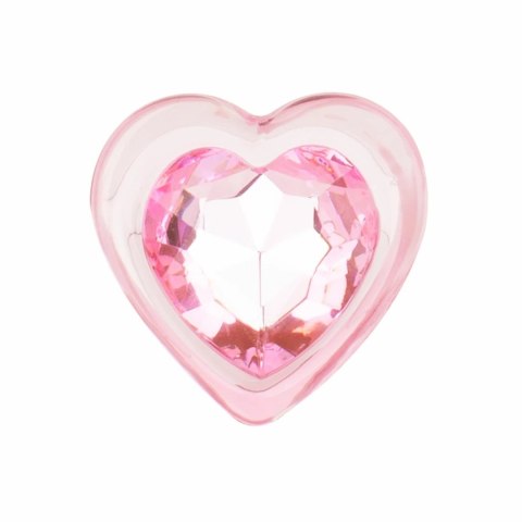 Anal Collection Szklany Korek Intymny Small 7 cm Rożowy Sercowe Zakończenie