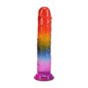 Doc Johnson Crystal Jellies Arcoiris model 21,6 cm, elastyczny, kolorowy