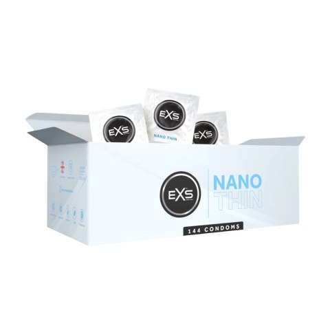 EXS Nano Thin prezerwatywy ultracienkie 144 sztuki opakowanie zbiorcze