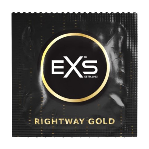 EXS Rightway Gold precyzyjne prezerwatywy dwukolorowe 12 sztuk