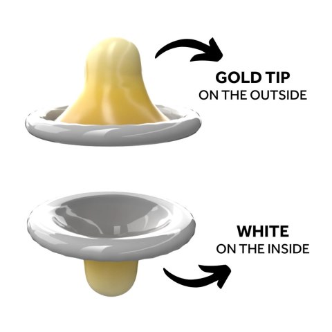 EXS Rightway Gold precyzyjne prezerwatywy dwukolorowe 12 sztuk