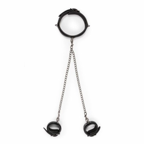 EasyToys Zestaw Obroża i Kajdanki na Kostki z Ekoskory, Regulowane