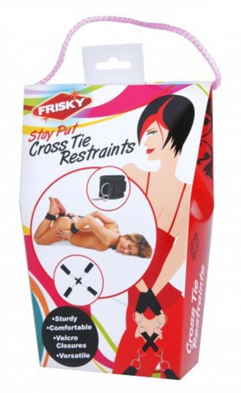 Frisky Stay Put Cross Tie - czarny zestaw pasow z centralnym łącznikiem