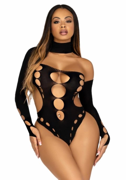 Leg Avenue Asymetryczne Body z Odkrytymi Plecami Czarny One Size