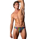 Male Power Arcoiris Tanga L/XL z kieszenią i pierścieniem silikonowym cobalt
