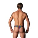 Male Power Arcoiris Tanga L/XL z kieszenią i pierścieniem silikonowym cobalt