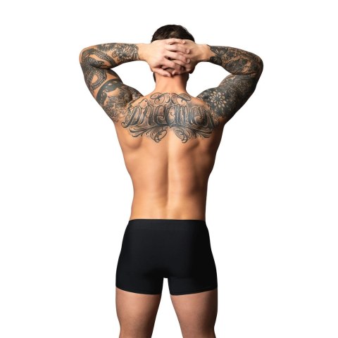 Male Power Pouch Short XL czarno-czerwone, przewiewna mikrosiatka