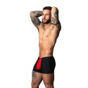 Male Power Pouch Short XL czarno-czerwone, przewiewna mikrosiatka