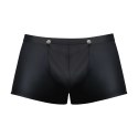 Male Power Snap Off Short XL Trunk - czarny, matowy, spandex