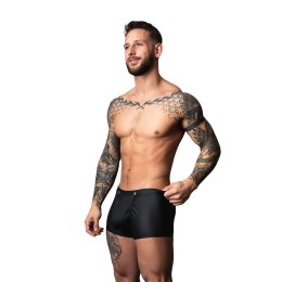 Male Power Snap Off Short M czarne szorty z zatrzaskami