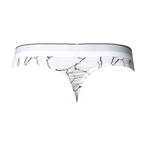 Male Power Soo Cumfy Thong L/XL biały marmurkowy - komfortowy model