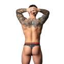 Male Power Soo Cumfy Thong L/XL marmurkowy granatowy