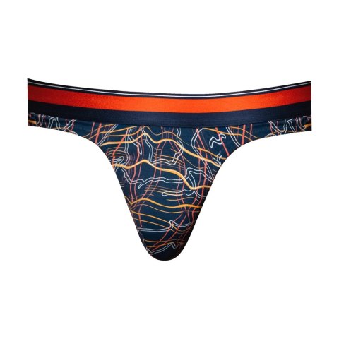Male Power Soo Cumfy Thong S/M - marmurkowy niebieski, modal premium