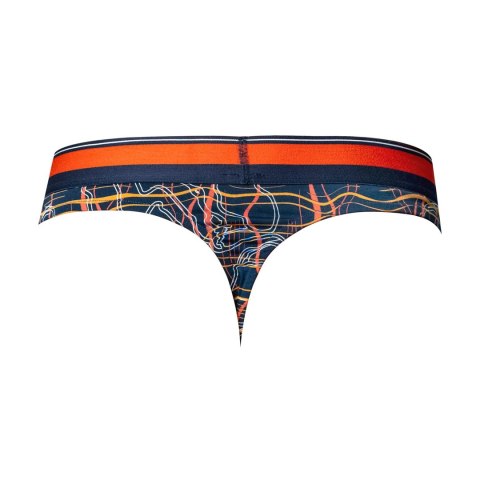 Male Power Soo Cumfy Thong S/M - marmurkowy niebieski, modal premium