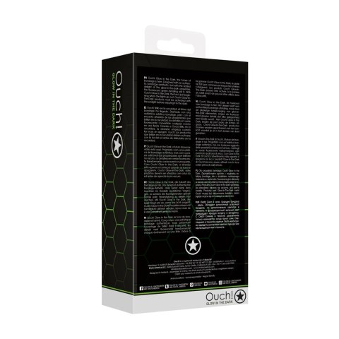 Ouch! Glow in the Dark korek anatomiczny z pierścieniem i paskiem, zielony