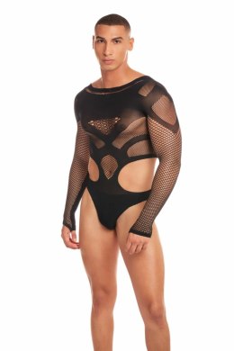 Out Of Orbit Bodywear Black - Męski model z siateczką i koronką L/XL