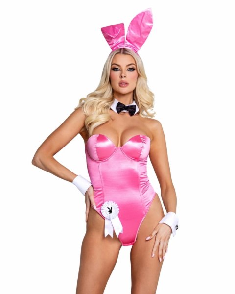 Playboy Classic Bunny Set Pink - Zestaw z Gorsetem i Akcesoriami XL