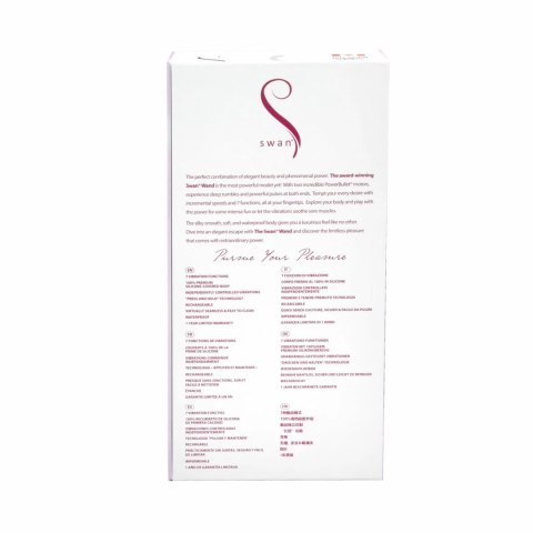 Swan Wand Pink - Wibrujący masażer z dwoma silnikami, silikonowy