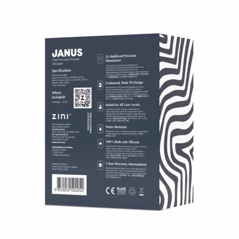 Zini JANUS Anti Shock S Czarny - anatomiczny masażer precyzyjny