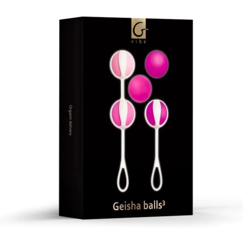Gvibe Geisha Balls 3 Sugar Pink - system treningowy mięśni dna miednicy