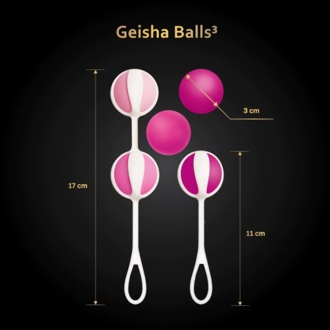 Gvibe Geisha Balls 3 Sugar Pink - system treningowy mięśni dna miednicy