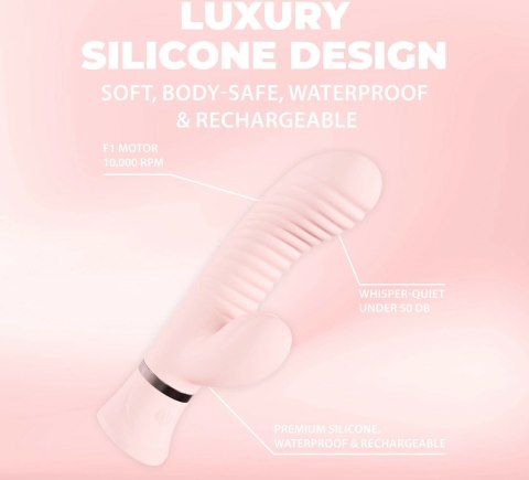 Loveline Paris Mystique model silikonowy, 10 trybow, rożowy, wodoodporny