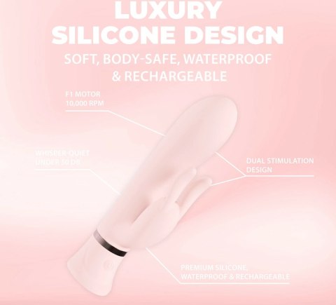 Loveline Paris Tendre F1 - Rożowy model z podwojnym silnikiem, silikonowy