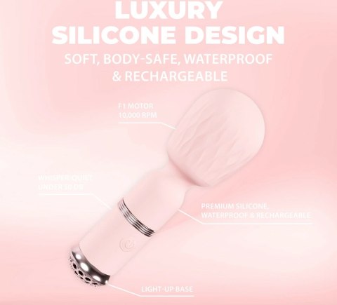 Loveline Velour Mini-Wand Rożowy - 10 Trybow, Wodoodporny, USB