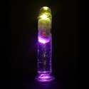 RealRock LED Wibrujący Model Prosty 18 cm Transparentny