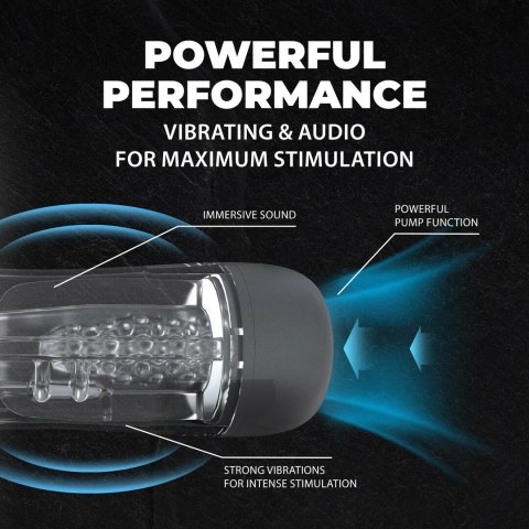 Shots SonicPull Gun Metal - System prożniowy z wibracjami i dźwiękiem