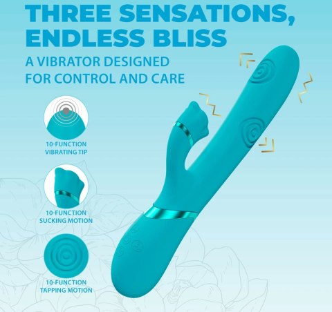 Vive Fiore Blue - Wielofunkcyjny stymulator z systemem Air Wave i tappingiem