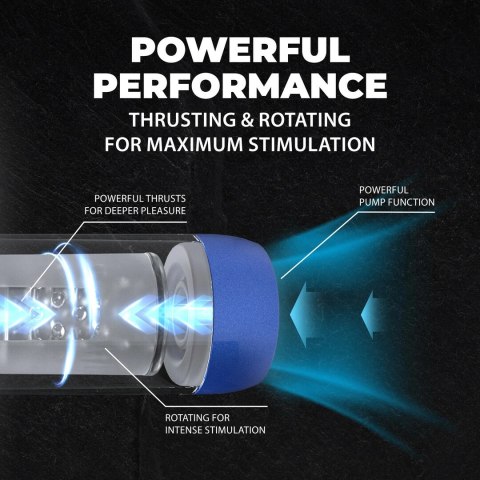 Vortex Suction Rotation Pump Metallic Blue - automatyczna maszyna intymna