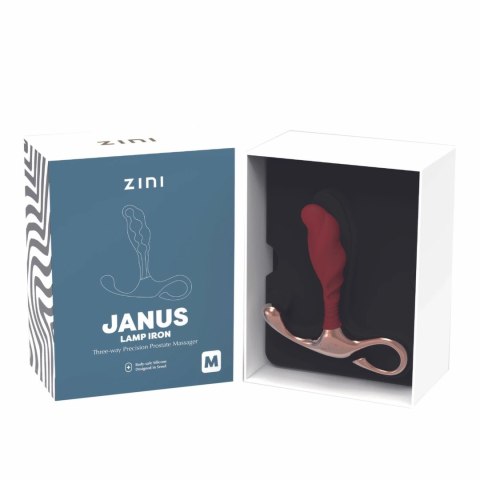 ZINI JANUS Lamp Iron M Bordeaux - anatomiczny masażer z metalu i silikonu
