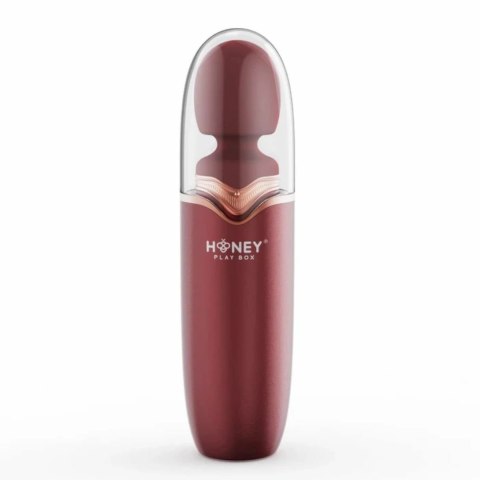 HoneyPlayBox Stormi - Czerwony masażer z funkcją podgrzewania, 9 trybow