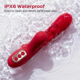 HoneyPlayBox Tickler Red - Wibrujący masażer z podwojnym systemem ruchu