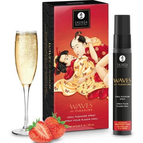 Shunga Waves Spray Smakowy Truskawka 20ml do Pielęgnacji Ust