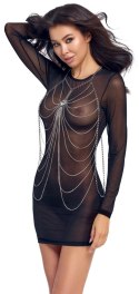 Cottelli Body Chain srebrny z ozdobnym kryształem, regulowany