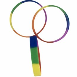 Diablo Picante silikonowa bransoletka Pride z tęczową flagą LGBT
