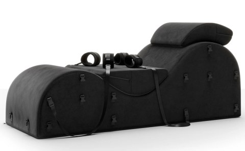 Liberator Black Label Esse - ergonomiczny szezlong z akcesoriami, czarny