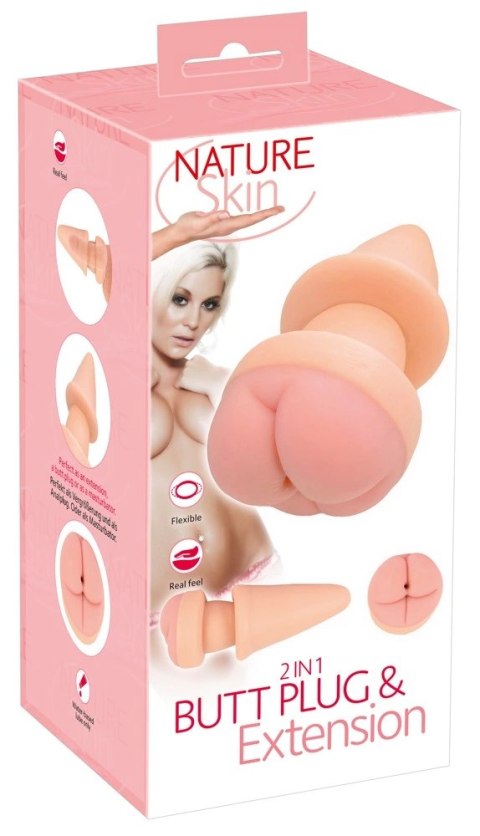 Nature Skin 2w1 Wkładka Anatomiczna & Nakładka Powiększająca TPE 19,5cm