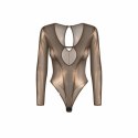Obsessive Soranna Body z Długim Rękawem Prześwitujący Brązowy M/L