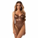 Obsessive Soranna Body z Odsłonięciem, Brązowy, Regulowane Ramiączka