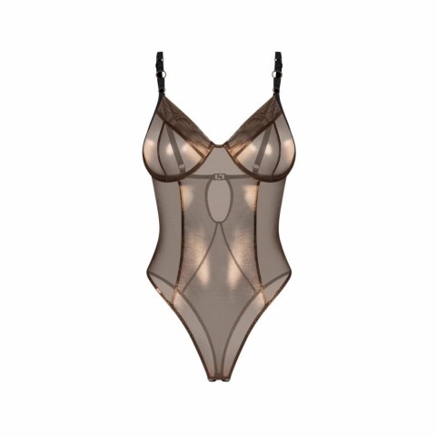 Obsessive Soranna Body z Odsłonięciem, Brązowy, Regulowane Ramiączka